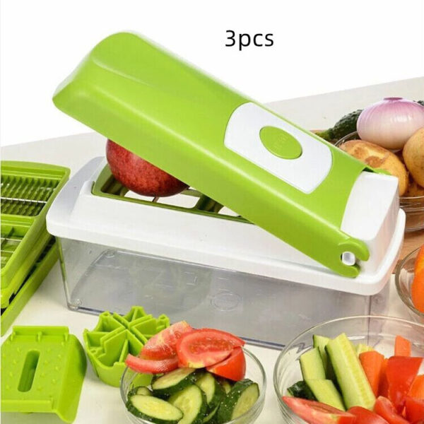 12pcs Multifunctional Vegetable Chopper Handle Food Grate Food Chopper Vegetable Slicer Dicer Cut Kitchen Gadgets - Image 5