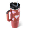 40 Oz Tumbler With Handle Straw Insulated, Stainless Steel Spill Proof Vacuum Coffee Cup Tumbler With Lid Tapered Mug Gifts For Valentine Lover Suitable For Car Gym Office Travel - Image 4