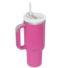 40 Oz Tumbler With Handle Straw Insulated, Stainless Steel Spill Proof Vacuum Coffee Cup Tumbler With Lid Tapered Mug Gifts For Valentine Lover Suitable For Car Gym Office Travel - Image 3