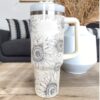 40 Oz Tumbler With Handle Straw Insulated, Stainless Steel Spill Proof Vacuum Coffee Cup Tumbler With Lid Tapered Mug Gifts For Valentine Lover Suitable For Car Gym Office Travel - Image 9