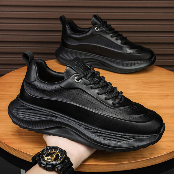 Men's Thick-soled Sports Shoes Casual Breathable Sneakers Lace-up Dad Shoes Boy - Image 9