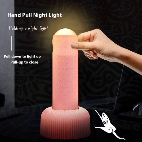 Creative Handheld Night Light Original Design LED Beads Interesting Way Of Switching On And Off Has A Base For Placing On Table - Image 5