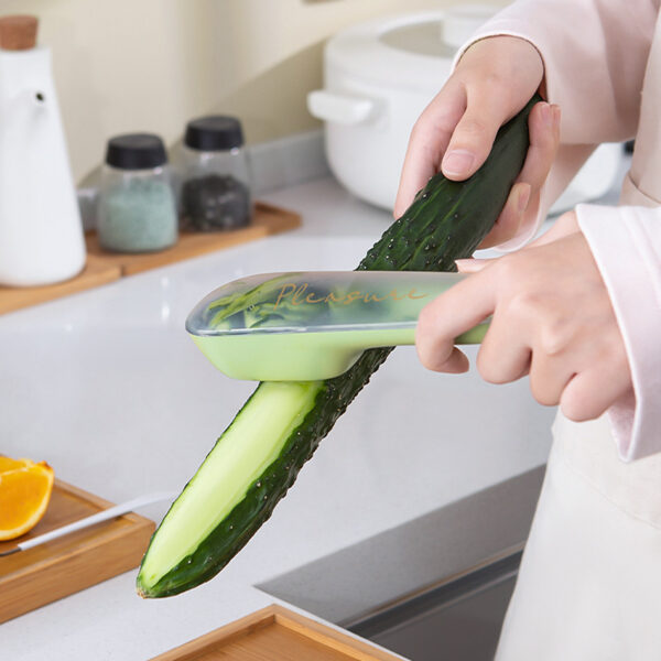 Storage Type Peeling Knife Potato Cucumber Peeler With Storage Tube Apple Fruit Vegetable Scratcher Household Kitchen Gadge - Image 4