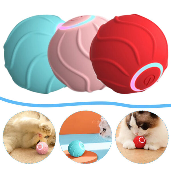 Smart Cat Toys Rolling Ball Pet Cat Owner Interactive Pets Toys Automatic Bouncing Ball USB Self Hi Teasing Kittens Jumping Ball - Image 8