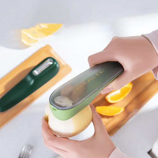 Storage Type Peeling Knife Potato Cucumber Peeler With Storage Tube Apple Fruit Vegetable Scratcher Household Kitchen Gadge - Image 5