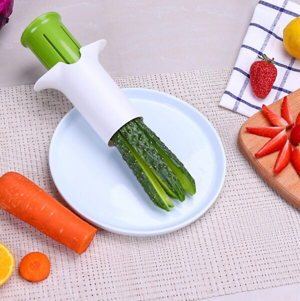 Creative Vegetable Cutters Fruit Kitchen Cucumber Carrot Divider Strawberry Slicer Splitter Kitchen Gadget Accessories - Image 4