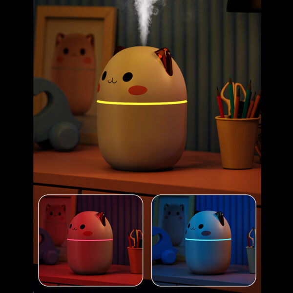 Air Humidifier Cute Cat Ultra-Silent USB Office Household Bedroom Car Aromatherapy Air Purifier With Led Cool Mist Spray - Image 8